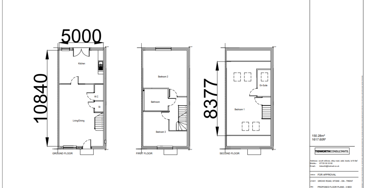 3 Bed Proposed Floorplan image