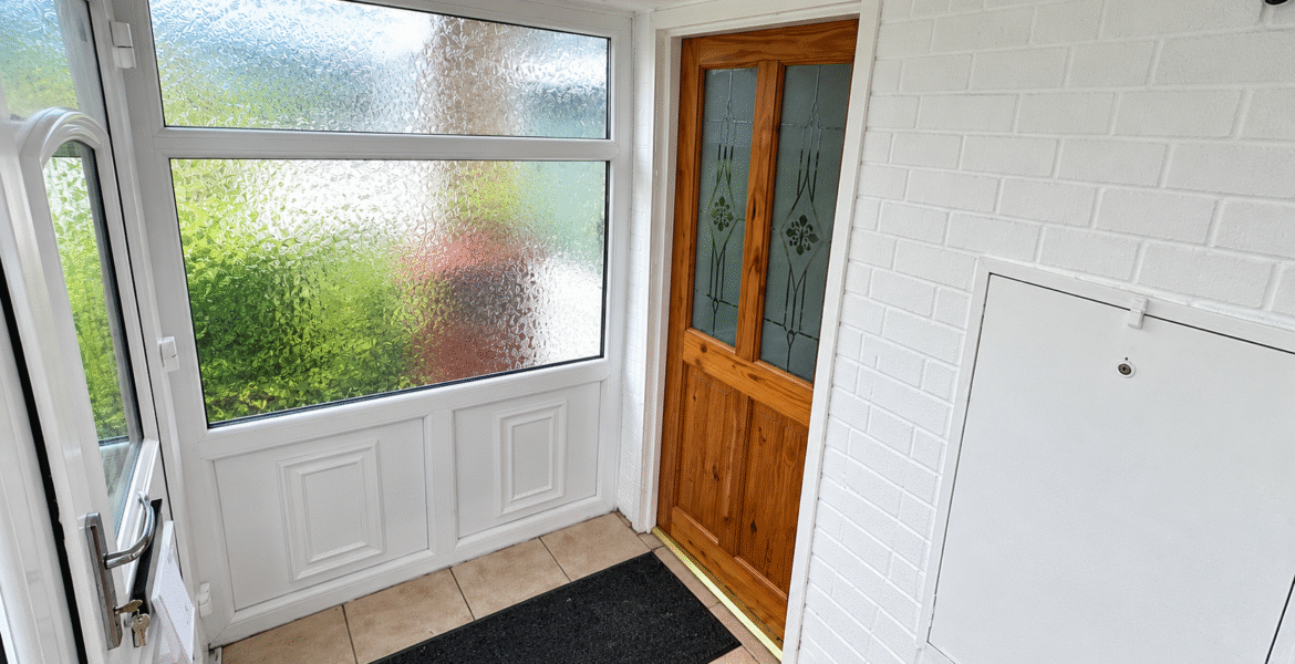 Bright Frosted-Glass Entryway