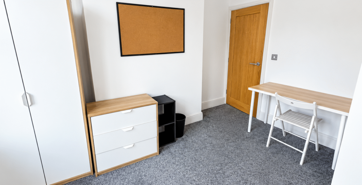 Bright Minimalist Bedroom Office Corner
