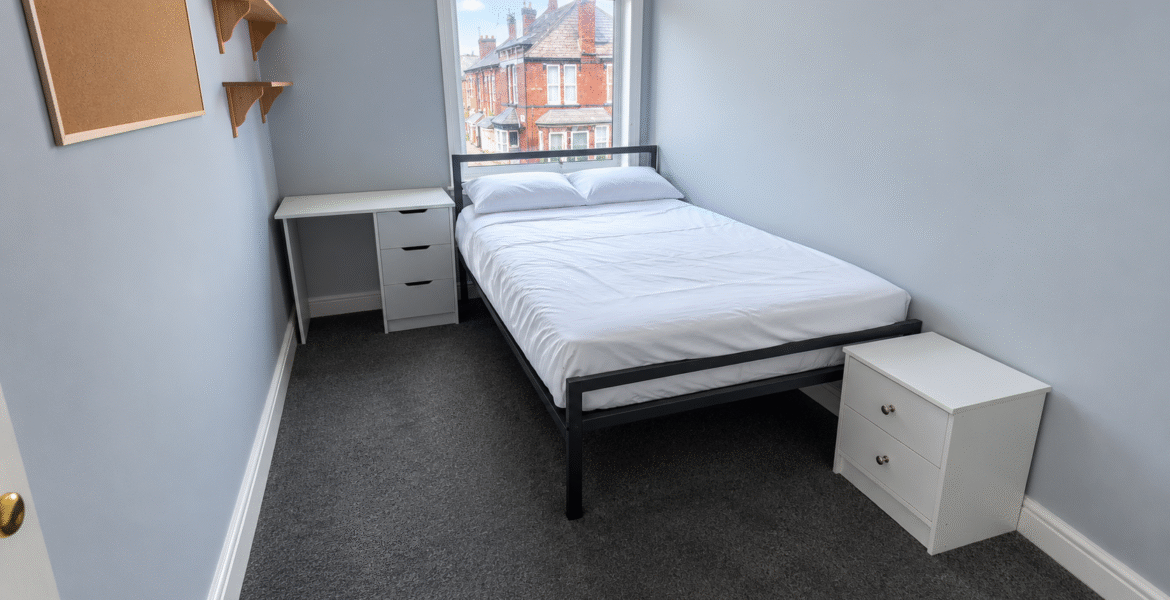 Minimalist Bedroom with City View